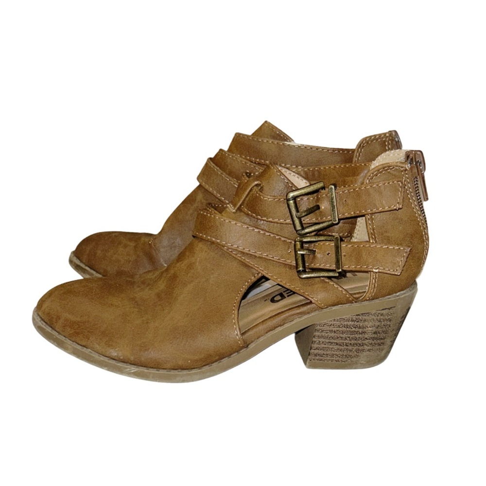 UNR8TED Girl's Brown Ankle Boots With Heel Size 1